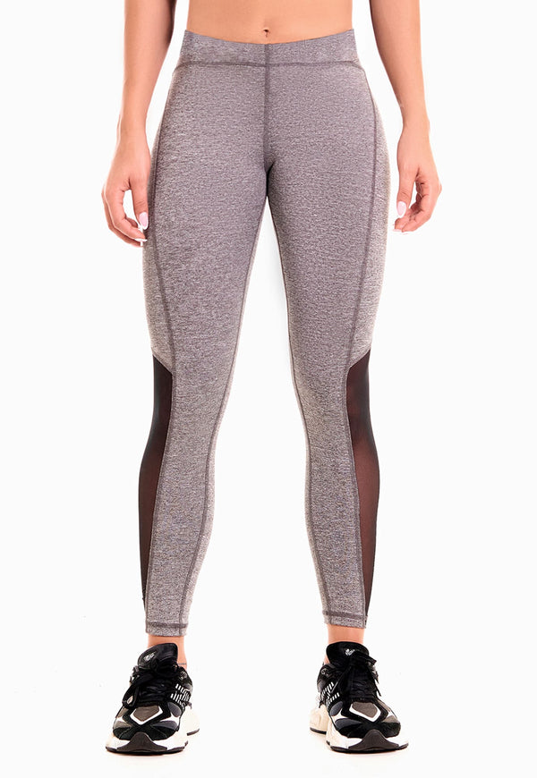 Leggins deportivo gris negro mujer