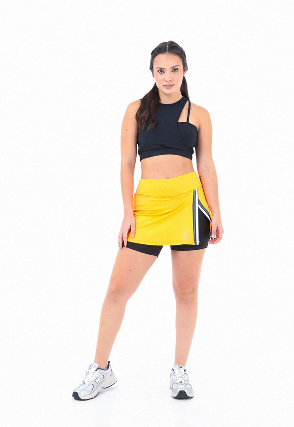 Top deportivo negro cargadera asimétrica para mujer