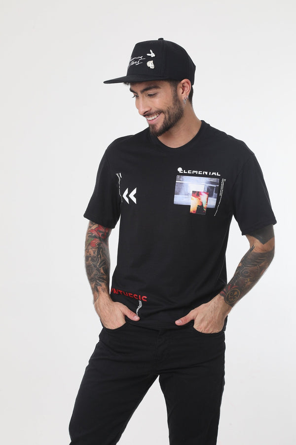 Camiseta Negra Manga Corta