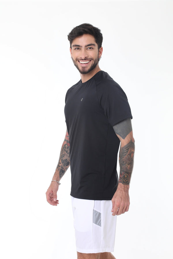 Camiseta deportiva negro para hombre
