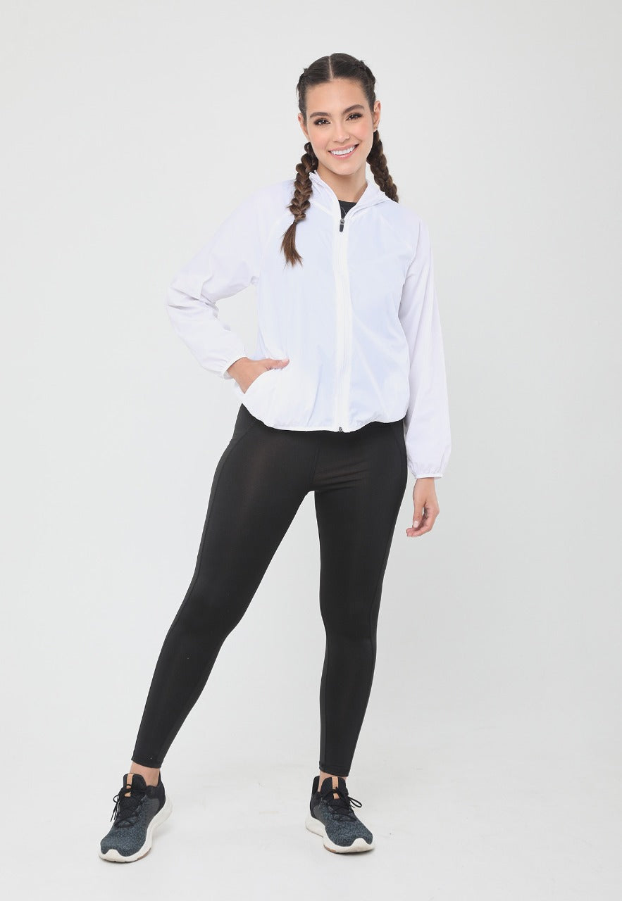 chaqueta deportiva mujer, color blanco - racketball movil